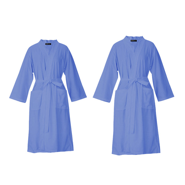 Waffle Spring Summer Couple Bathrobe Men Women Bath Gown Comfortable Breathable