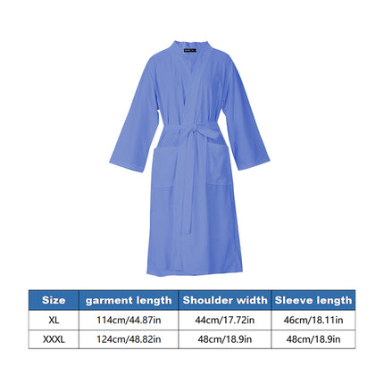 Waffle Spring Summer Couple Bathrobe Men Women Bath Gown Comfortable Breathable
