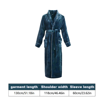 Autumn and Winter Bathrobes Ladies Fleece Soft Warm Long Sleeve with Belt Home