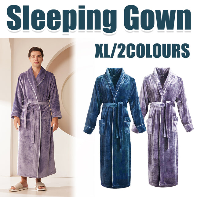 Autumn and Winter Bathrobes Ladies Fleece Soft Warm Long Sleeve with Belt Home