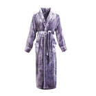 Autumn and Winter Bathrobes Ladies Fleece Soft Warm Long Sleeve with Belt Home