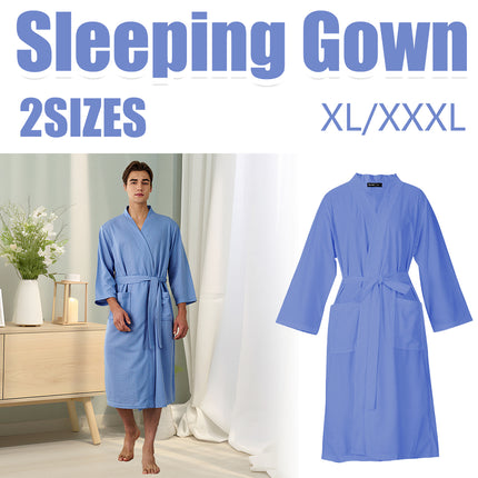 Waffle Spring Summer Couple Bathrobe Men Women Bath Gown Comfortable Breathable
