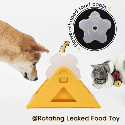 Roller Slow Food Toy Automatic Feeder Slow Feeder for Dogs and Cats Adjustable