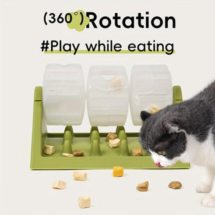 Roller Slow Food Toy Automatic Feeder Slow Feeder for Dogs and Cats Adjustable