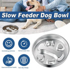 Large Capacity Stainless Steel Pet Slow Feeder Bowl Non-Slip Anti-Spill Durable