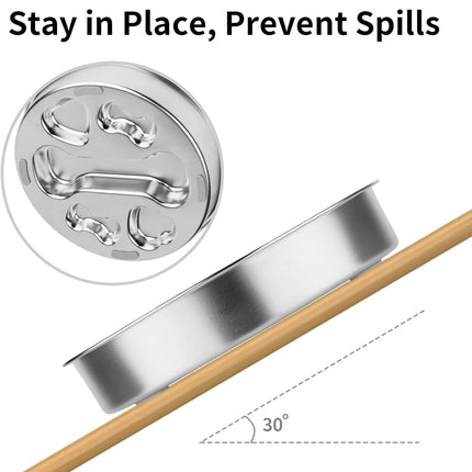 Large Capacity Stainless Steel Pet Slow Feeder Bowl Non-Slip Anti-Spill Durable