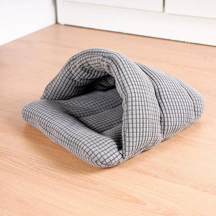 Pet Kennel Sleeping Bag Semi Enclosed Bed for Small Animals Cats and Puppies