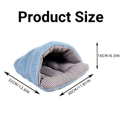 Pet Kennel Sleeping Bag Semi Enclosed Bed for Small Animals Cats and Puppies