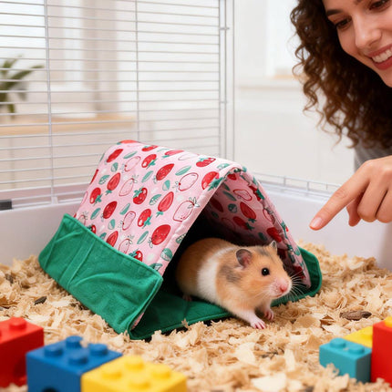 Small Pet 2 In 1 Tent Sleep Mat Rest Hide Play Indoor Foldable Cozy Pet Den