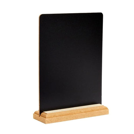 Mini Wooden Chalkboard Signs 4 Pack Reusable Message Board with Stand for Cafe