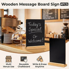 Mini Wooden Chalkboard Signs 4 Pack Reusable Message Board with Stand for Cafe
