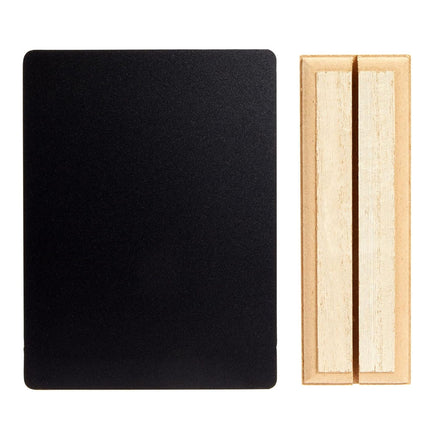 Mini Wooden Chalkboard Signs 4 Pack Reusable Message Board with Stand for Cafe