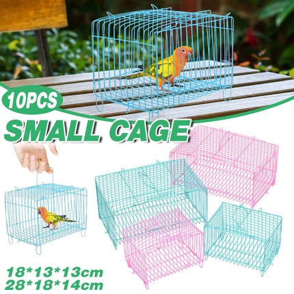 Small Bird Transport Collapsible Cage Travel Pet Carrier Portable Folding Cage