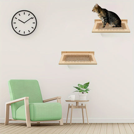 Wooden Small Cat Climbing Frame Wall Mounted Cat Stand Cat Bed Wall Cat Bed