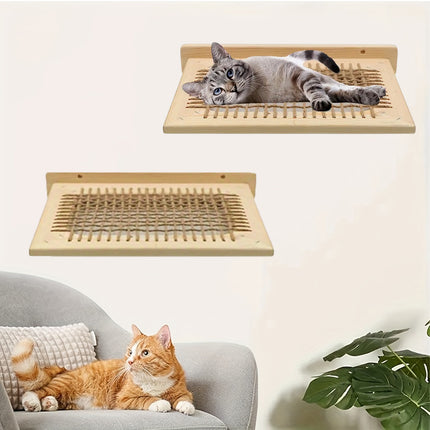 Wooden Small Cat Climbing Frame Wall Mounted Cat Stand Cat Bed Wall Cat Bed