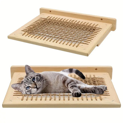 Wooden Small Cat Climbing Frame Wall Mounted Cat Stand Cat Bed Wall Cat Bed