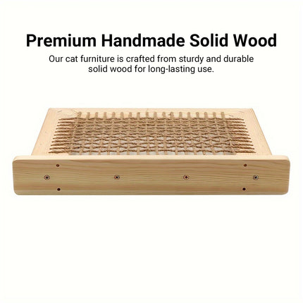 Wooden Small Cat Climbing Frame Wall Mounted Cat Stand Cat Bed Wall Cat Bed