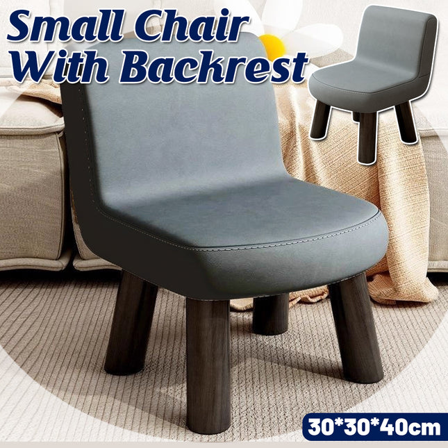 Home Use Low Stool Shoe Changing Stool with Backrest Comfortable Seat Durable