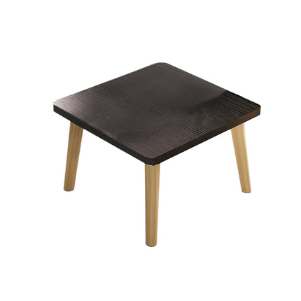 Small Square Coffee Table Black Low Side Table for Living Room Bedroom Balcony