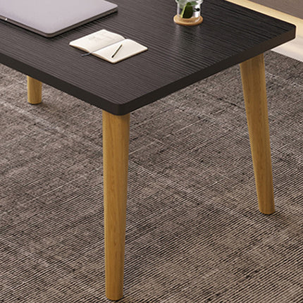 Small Square Coffee Table Black Low Side Table for Living Room Bedroom Balcony