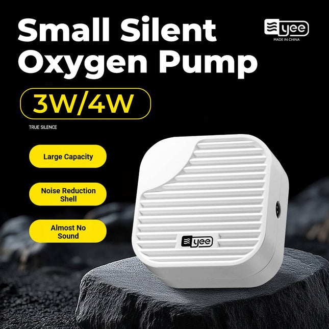 Silent Aquarium Oxygen Air Pump Single Outlet 3W 4W for Fish Tanks