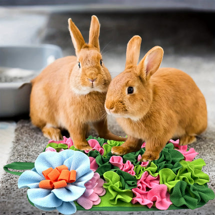Rabbit Guinea Pig Foraging Mat Garden Sniffing Mat for Emotional Relief