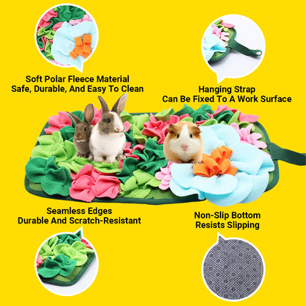 Rabbit Guinea Pig Foraging Mat Garden Sniffing Mat for Emotional Relief