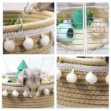 Small Pet Hammock For Hamster Guinea Pig Rat Ferret Cage Hanging Bed Nest