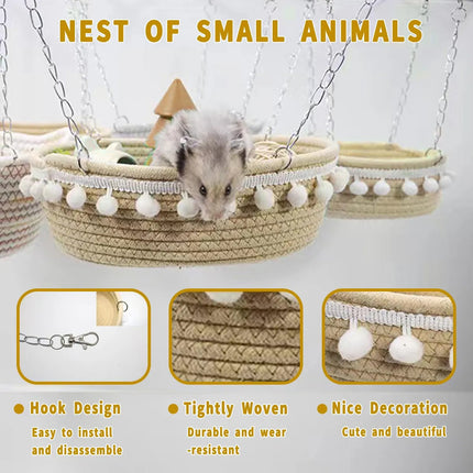 Small Pet Hammock For Hamster Guinea Pig Rat Ferret Cage Hanging Bed Nest