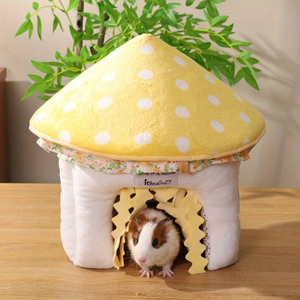 Mushroom Plush Hideout Nest for Guinea Pigs Rabbits