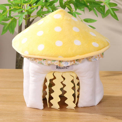 Mushroom Plush Hideout Nest for Guinea Pigs Rabbits