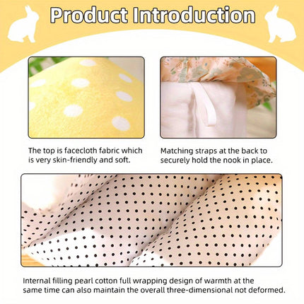 Mushroom Plush Hideout Nest for Guinea Pigs Rabbits
