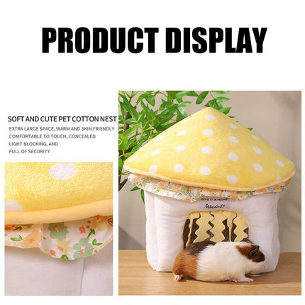 Mushroom Plush Hideout Nest for Guinea Pigs Rabbits
