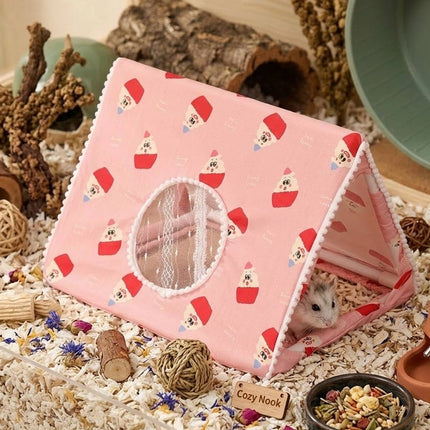 Cosy Four Season Small Pet Hideout Tent for Guinea Pigs Hamsters Chinchillas