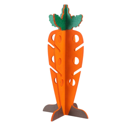 Carrot Shaped Wooden Food Dispenser Rabbit Toy Bunny Chew Enrichment Pet Toy