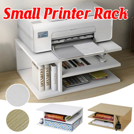 Small Desktop Printer Stand Shelf Sturdy Home Office Printer Paper Accessories
