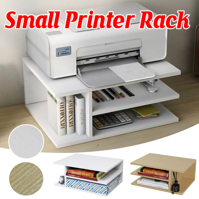 Small Desktop Printer Stand Shelf Sturdy Home Office Printer Paper Accessories