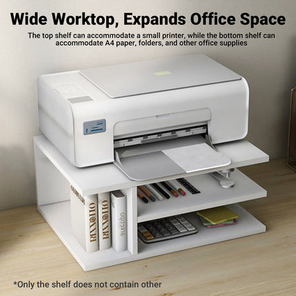 Small Desktop Printer Stand Shelf Sturdy Home Office Printer Paper Accessories