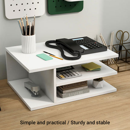 Small Desktop Printer Stand Shelf Sturdy Home Office Printer Paper Accessories