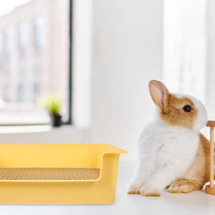 Rabbit Pet Toilet Corner Litter Box Small Animal Potty Tray Cage Urinal Cleaning