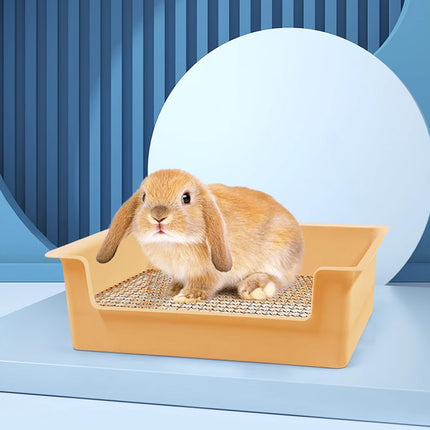 Rabbit Pet Toilet Corner Litter Box Small Animal Potty Tray Cage Urinal Cleaning