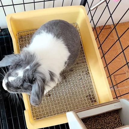 Rabbit Pet Toilet Corner Litter Box Small Animal Potty Tray Cage Urinal Cleaning