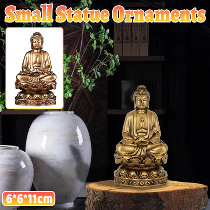 Zen Small Statue Buddha Figurine Meditation Decor for Home Office Desk Decor