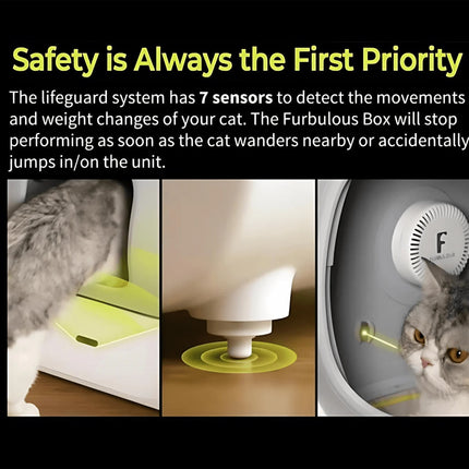 Furbulous Smart Self Cleaning Cat Litter Box with App Control Remote Monitor