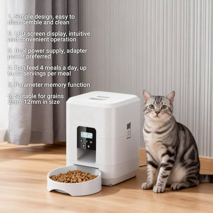 2L Automatic Pet Feeder Timed Cat Dog Food Dispenser with LCD Large Window