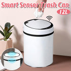 Sensor Trash Bin 12L Automatic Motion Rubbish Can White for Kitchen Home Use