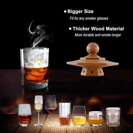 Wine Smoker Kit for Cocktails Whiskey for Home Bar Bartenders Drinks Infusion