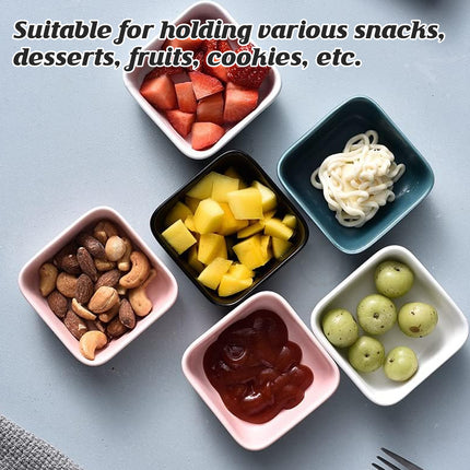 6 Compartment Serving Tray Set with Stand Portable Snack Organiser Party Platter