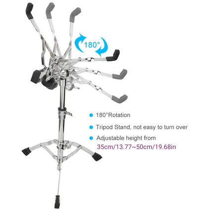 Drum Stand for Practice Pad Snare 22 Pipe Diameter Adjustable Steel Drum Kit