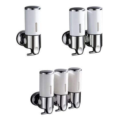 Manual Soap Dispenser Model White Bathroom Shampoo Bottle Hotel Wall Mounted